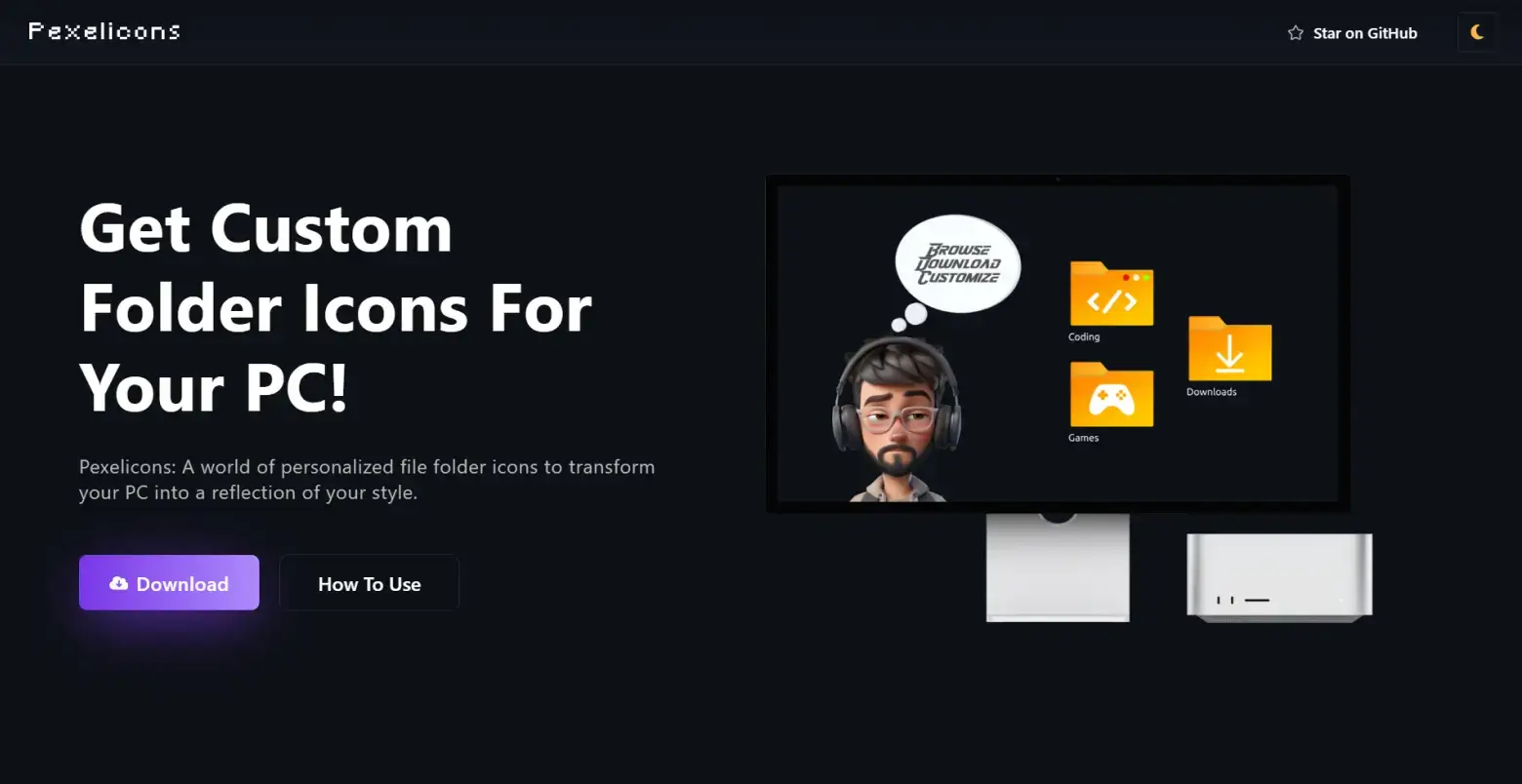 Pexelicon website preview image